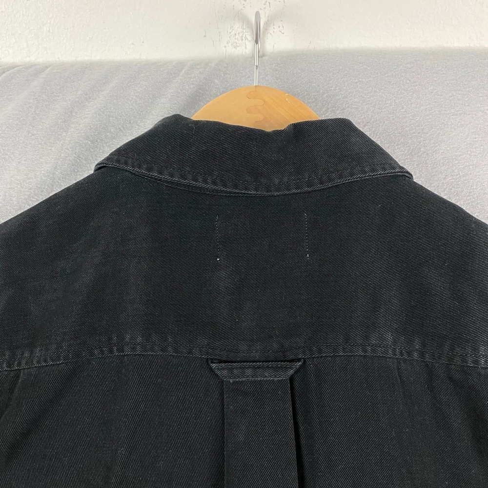 Everlane Mens L black Utility Overshirt Button Front Dual Pocket Long Sleeve - Picture 8 of 14